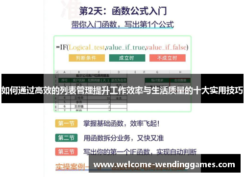 如何通过高效的列表管理提升工作效率与生活质量的十大实用技巧