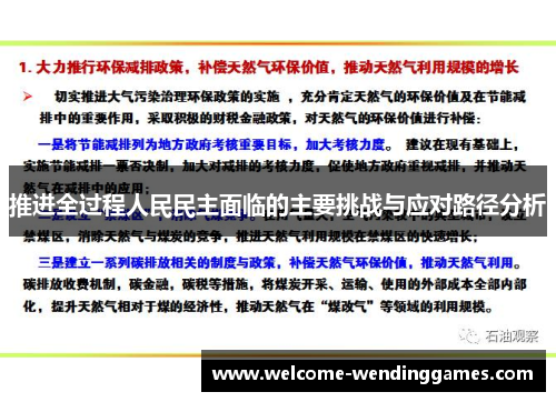 推进全过程人民民主面临的主要挑战与应对路径分析